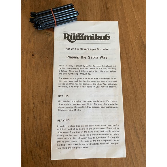 DELUXE Pressman Rummikub Vintage Classic Tile Game 1990 Vinyl Travel Case - Picture 10 of 11